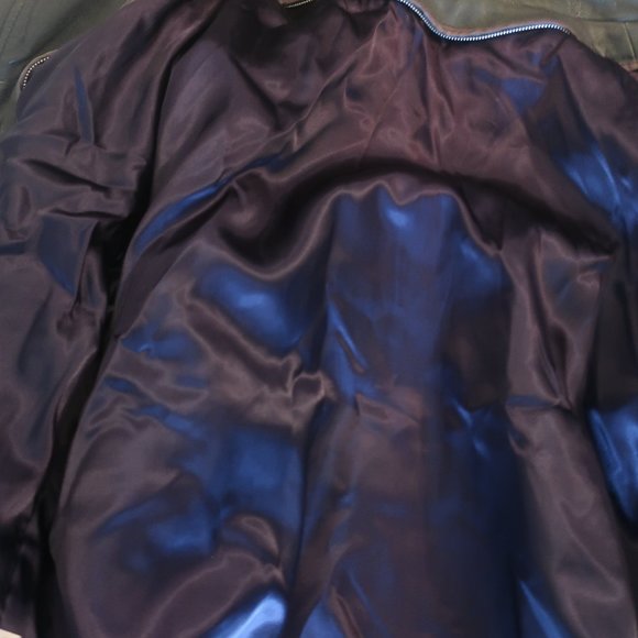 Mens Professional Leather Green Full Zip Leather Jacket Coat XL * - Picture 8 of 14